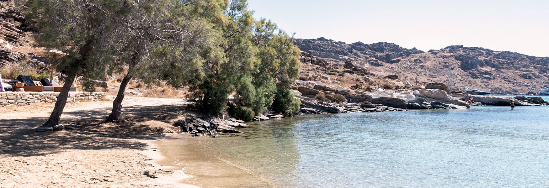 The sheltered bay at Monastiri beach